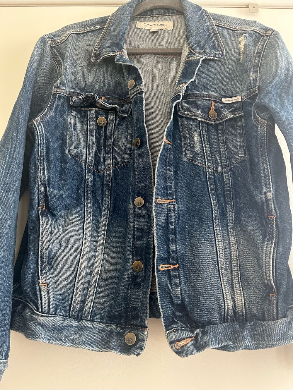 Calvin Klein Jeans Distressed Denim Jacket